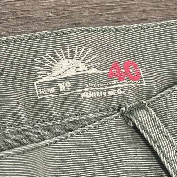 Faherty Pants Mens Comfort Twill 5-Pocket 2.0 Slim Straight Surplus Green Sz 40 - Picture 6 of 12